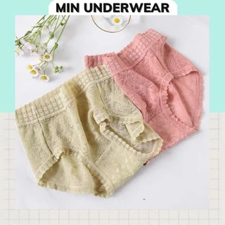 Quần Lót Nữ Ren Caro Sexy Quyến Rủ Mềm Mịn Thoải Mái Min Underwear 194160