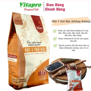 Bột 5 thứ đậu thương hiệu Vitapro (không đường) 350gr hỗ trợ giảm cân tăng cường sức khỏe