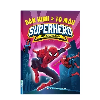 Sách - Dán hình và tô màu SUPERHERO SPIDERMAN (bìa mềm)