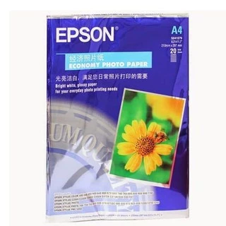 (•‿•) Giấy in ảnh 1 mặt EPSON A4 ĐL 130gms웃 HÀNG L1 웃