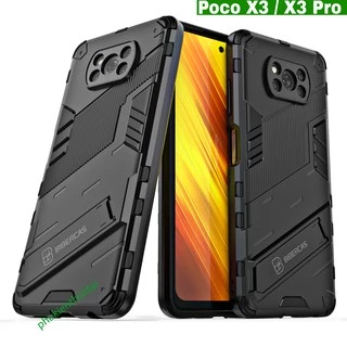 Ốp lưng Poco X3 NFC / X3 Pro / X4 Pro 5G / F4 GT / M4 Pro 4G Iron Man Ver 2 chống sốc giá đỡ xem phim bảo vệ camera