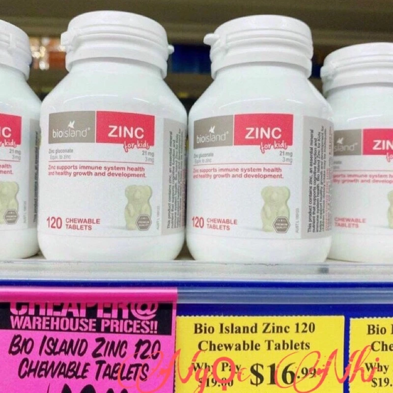 Kẹo Kẽm ZinC Bio Island hình gấu cho bé cho bé từ 1 tuổi