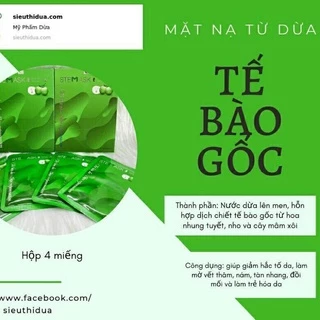 Mặt nạ sinh học từ nước dừa tinh chất tế bào gốc Cửu Long - hộp 4 miếng