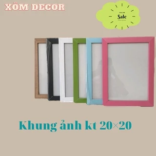 Khung ảnh để bàn hoặc treo tường có kèm phụ kiện, kích thước 20x20cm