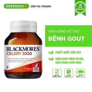 Viên uống hỗ trợ làm giảm và phòng ngừa các cơn đau do Gout Blackmores Celery 3000mg 50 viên của Úc