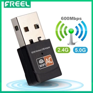 Usb Thu Sóng WiFi Băng Tần Kép 600Mbps 2.4GHz 5GHz 802.11b / n / g / ac Cho Máy Tính