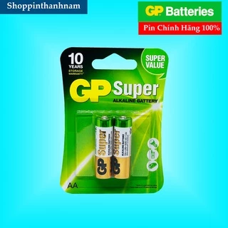 Pin AA GP Super alkaline Vỉ 2 Viên Chính Hãng Dung Lượng Cao