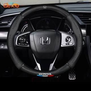 GTIOATO BọC Vô LăNg Da Bọc Vô Lăng Ô Tô BọC Vô LăNg Cacbon Vô LăNg Xe Ô Tô Trang Trí NộI ThấT Ô Tô Phụ KiệN Xe HơI Cho Honda City Brio Civic Jazz CRV HRV Accord