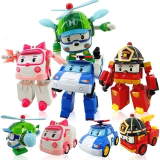 Biến đổi thời gian chơi của bạn với Robocar Poli Transformers Kéo lùi Robot Hàn Quốc Đồ chơi ô tô cho trẻ em Xe ô tô Đồ chơi