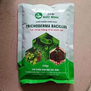 CHẾ PHẨM TRICHODERMA BACILLUS ĐỨC BÌNH Ủ PHÂN, URCRASC, CÁ, ĐẬU TƯƠNG.. GÓI 200GR.