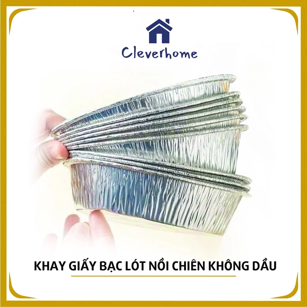 Khay Giấy Bạc Lót Nồi Chiên Không Dầu Đường Kính 19cm