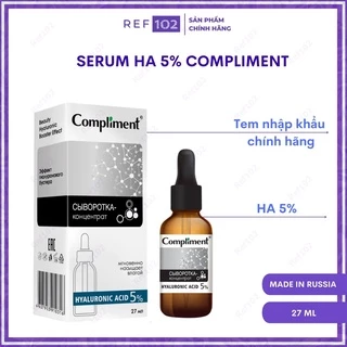 Serum HA Compliment Hyaluronic Acid 5% + B5 cấp nước, giữ ẩm, phục hồi 27ml