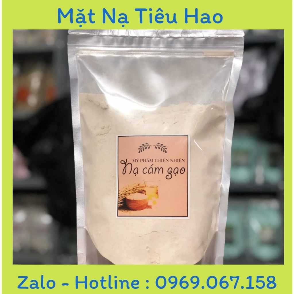 Gói 500g bột đắp mặt nạ cám gạo nguyện chất handmade