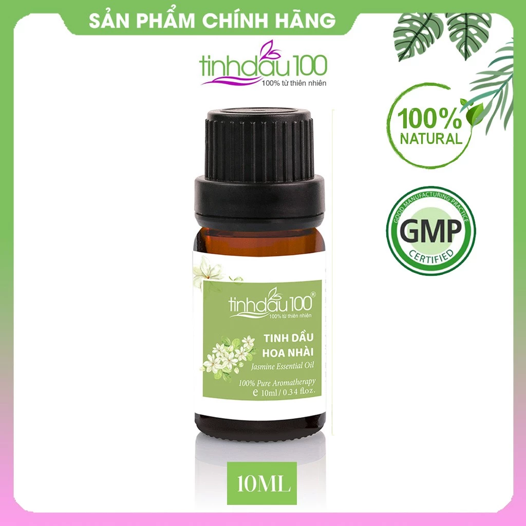 Tinh dầu hoa nhài Jasmine Tinh Dầu 100. Nguyên chất 100% xông thơm phòng, xông mặt, massage làm đẹp da lọ 10ml