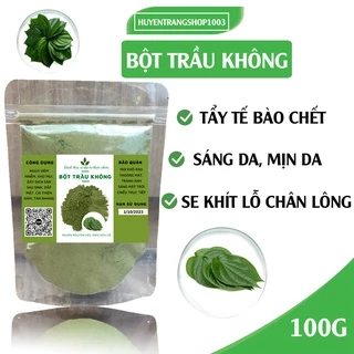 100g Bột lá trầu không giảm mụn tàn nhang nám dưỡng trắng da trắng nguyên chất handmade