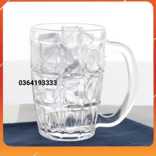 Cốc thủy tinh uống bia có quai 300ml Quai52 - 1 chiếc Glass Home cốc trà đá