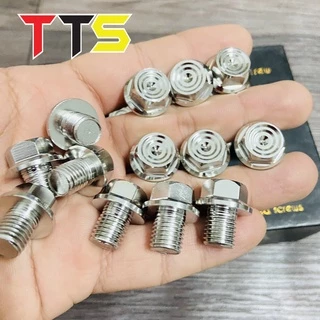 Ốc chân kiếng trụ thái xoắn chỉ kích thước 10ly răng thuận ngược chất liệu inox 304 đơn giản sáng bóng