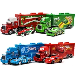 Mô hình xe hơi Pixar Cars 2 3 Lightning Mcqueen Mater Jackson Storm Ramirez tỉ lệ 1: 55 sáng tạo