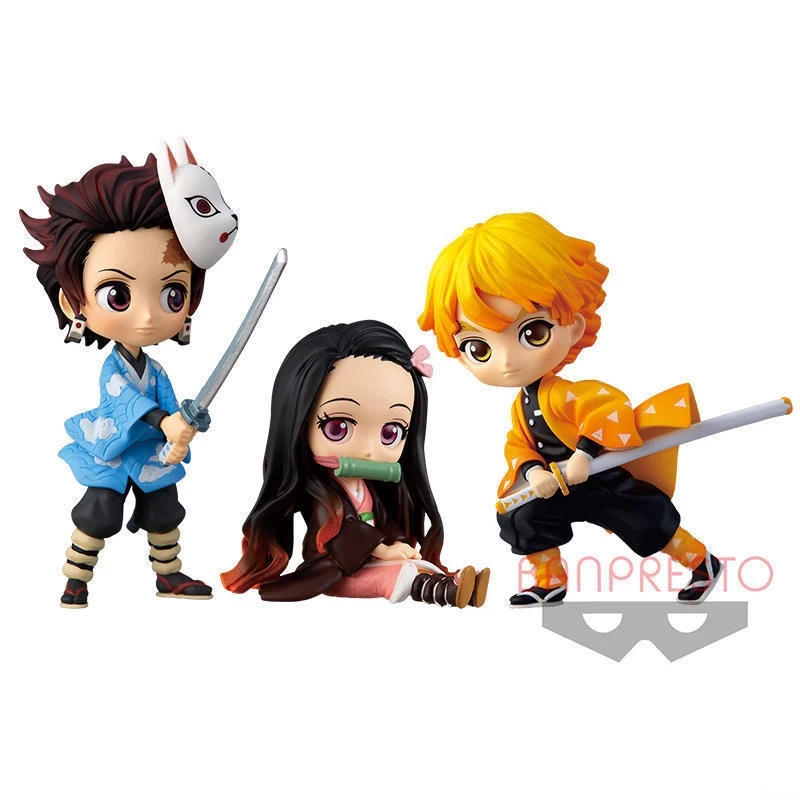 Mô Hình Tanjirou, Inosuke, Zenitsu, Nezuko, Giyuu Chibi Trong Thanh Gươm Diệt Quỷ