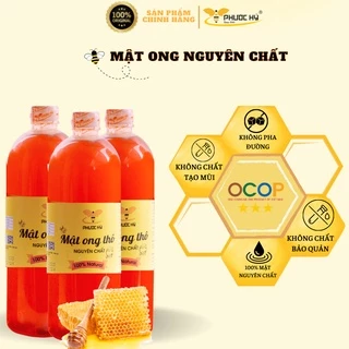 bộ 6 chai 500ml mật ong chuẩn bao test