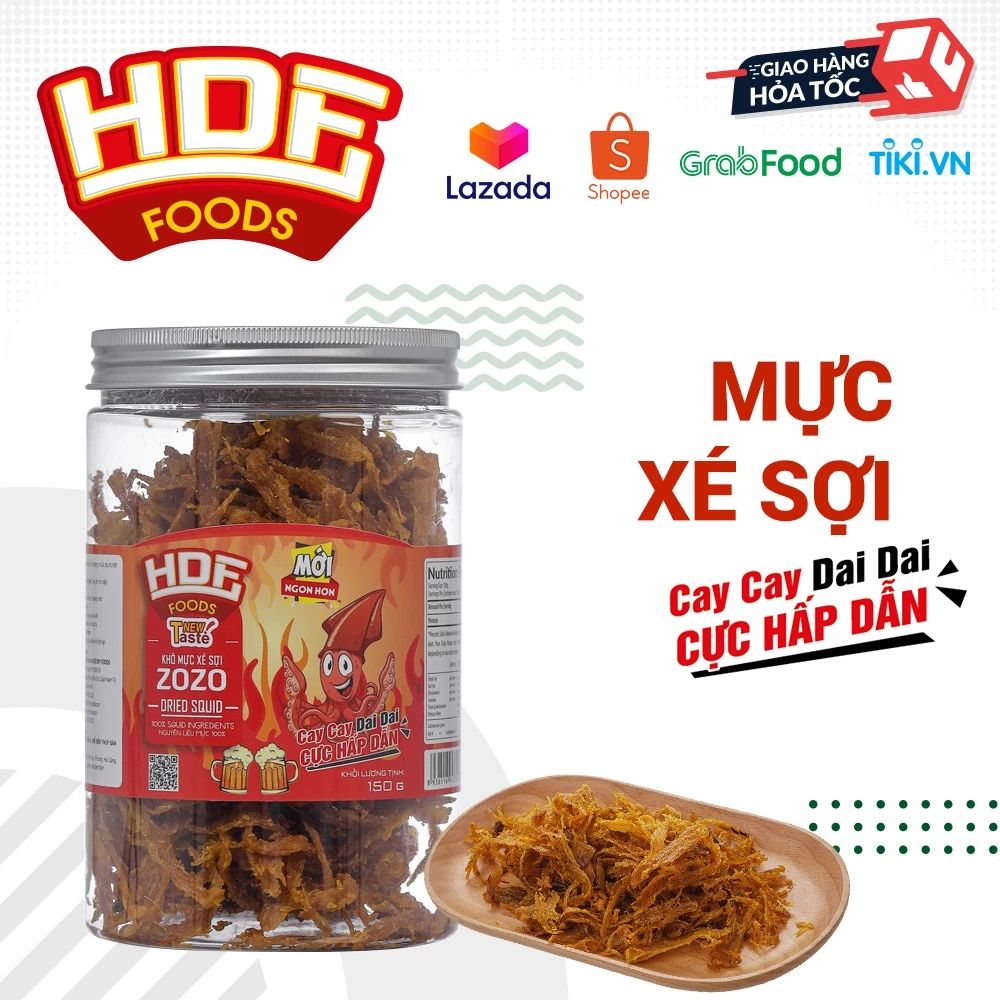 [Khô Mực xé sợi tuyển chọn] Mực xé sợi tẩm gia vị ZOZO 150g - Khô gà Cooky