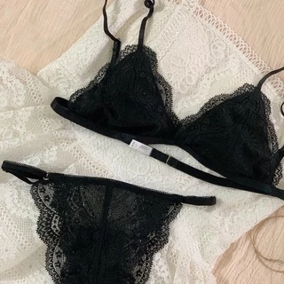 Set bralette đen dáng cơ bản