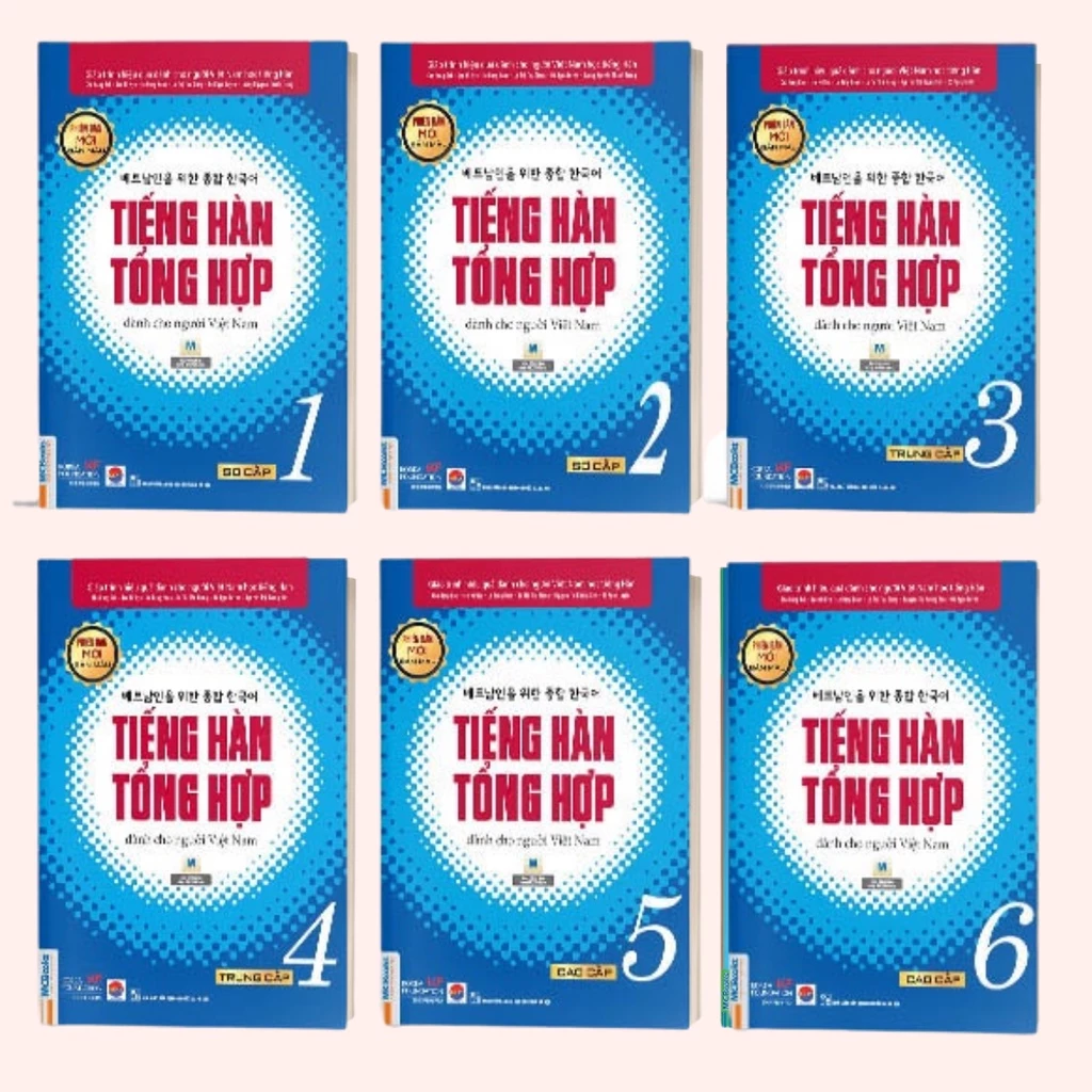 Sách Combo Tiếng Hàn Tổng Hợp Dành Cho Người Việt Nam Trình Độ Sơ Cấp Tập 1-6 - Giáo Trình kèm Sách Bài Tập - Mcbooks