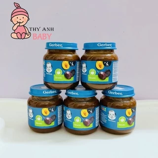 Mận Đen Nghiền Gerber Chống Táo Bón Cho Bé Từ 4m+