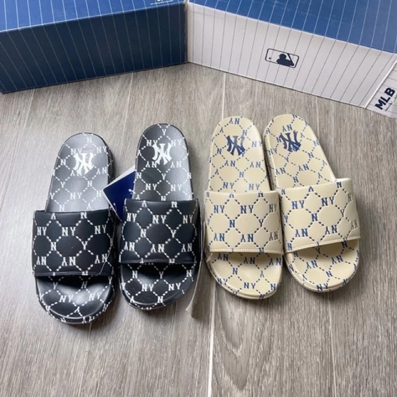 (CHÍNH HÃNG) Dép mound MLB quai ngang diamond mono chống nước êm chân