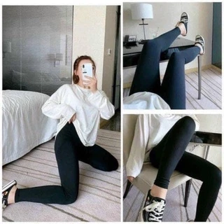 Quần legging nữ quần legging nữ vải thun siêu co giãn nâng mông cạp cao