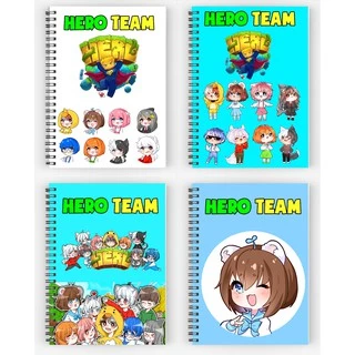 sổ tay hero team sổ gáy xoắn simmy siro phong cận mister vịt kamui kairon timmy sammy đào nhiễu mẫu