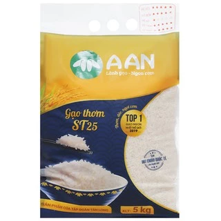 Gạo thơm ST25 thương hiệu A An túi 5kg - Top 1 gạo ngon nhất thế giới