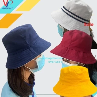 Nón Tai Bèo 2 Lớp Thời Trang Unisex - Nón Bucket 2 Mặt Kẻ Sọc Phong Cách Ulzzang Hàn Quốc - Hình Thật