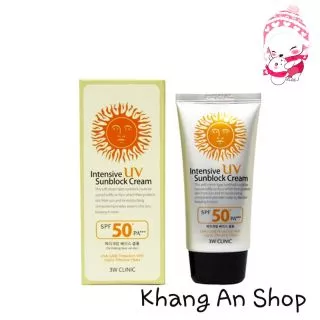 Kem chống nắng 3w Clinic Intensive UV Sunblock Cream SPF 50 Pa+++ - Hàn Quốc