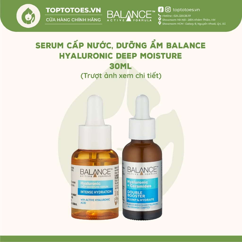 Serum cấp nước, dưỡng ẩm Balance Hyaluronic Deep Moisture 30ml [NHẬP KHẨU CHÍNH HÃNG 100%]