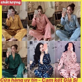 Bộ ngủ pijama Gấm tay dài sang chảnh