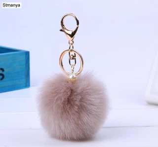 Phụ Nữ Mới Lông Móc Chìa Khóa Xe Móc Khóa 8cm pompom 13 Màu Sắc Với Ngọc Trai Túi charm Dễ Thương Xe Chìa Khóa Vòng 16002