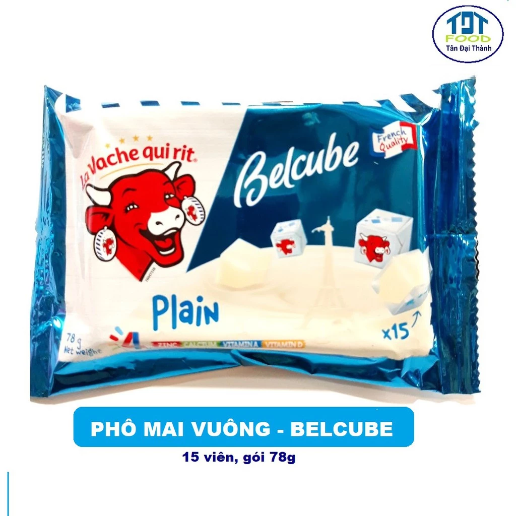 Phô mai vuông Belcube loại 15 viên (78g)_La Vache quirit