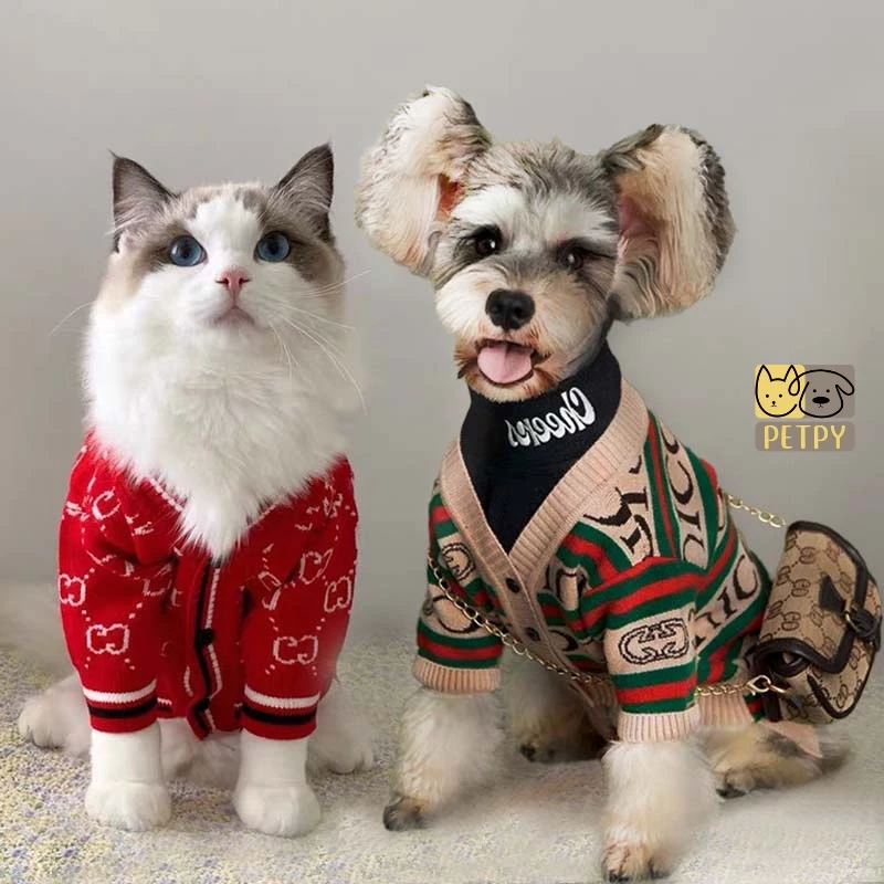 Áo cho thú cưng chất liệu len cực đanh mịn dày dặn, áo thu đông cho chó mèo