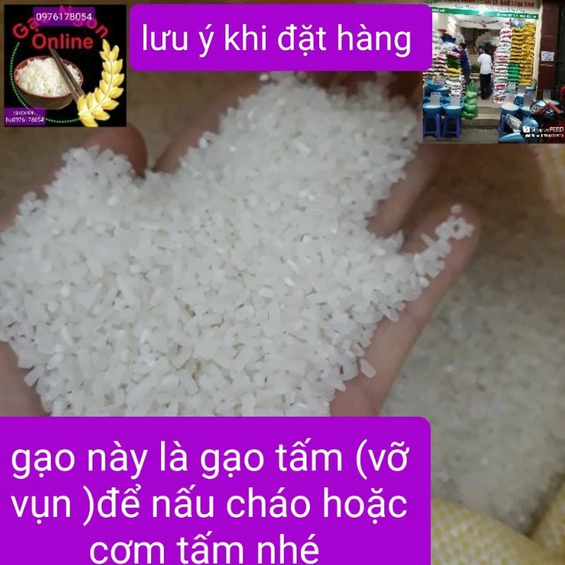 gạo tấm dẻo 5 kg ( gạo Mới )