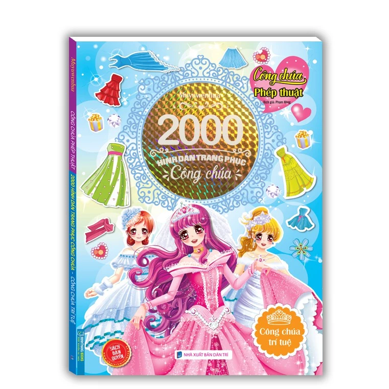 Sách - 2000 hình dán trang phục công chúa Công chúa trí tuệ
