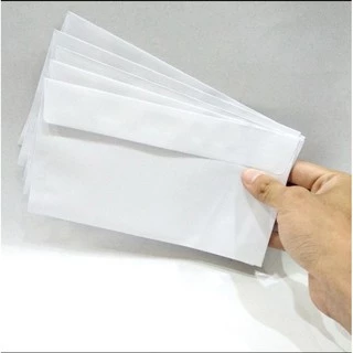 [Bán Sỉ] - 100C Bao Thư Trắng 12x22 Không Keo 80GSM-Phong Bì Thư