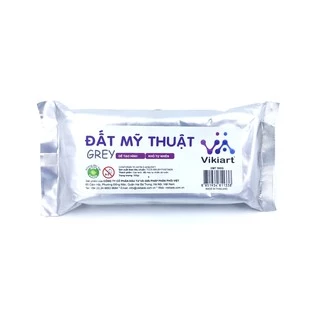 Đất sét thái tự khô đất nặn Thái Lan -500gr màu Xám/Trắng/Nâu - Vikiart