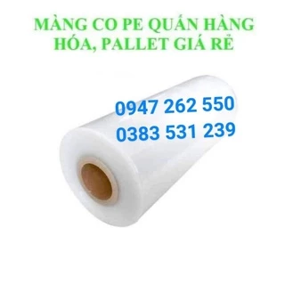 Cuộn 2kg khổ 50cm Màng PE, màng chít màu TRẮNG bọc quấn chống thấm hàng hóa