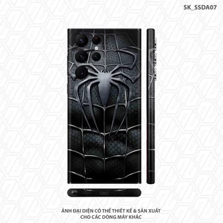 Miếng Dán Skin Spider Man Black Samsung Note 20 Ultra |SK_SSDA07| Chất Liệu 3M Nhập Khẩu Chính Hãng, Chống Nước, Dễ Dán