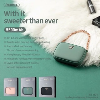 Máy sưởi ấm mini cầm tay Remax chính hãng 5500mah kiêm pin sạc dự phòng