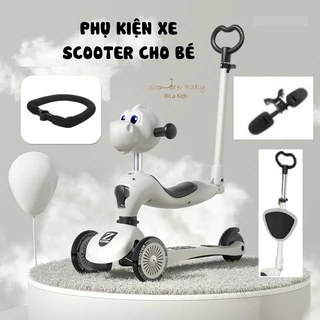 Bộ Tay đẩy, vòng bảo vệ, ô che, ghế tựa, gác chân xe scooterr cho bé Zinbang, trượt chòi chân