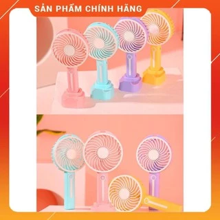 [FREESHIP CHÍNH HÃNG] Quạt cầm tay mini tích điện,cho trẻ em,nhân viên văn phòng,có đế để bàn ,4 cánh, 3 chế độ gió