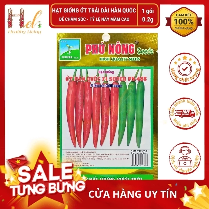 Hạt Giống Ớt Trái Dài Hàn Quốc - Trồng Hạt Giống Rau Củ Quả Bằng Đất Sạch, Xơ Dừa, Mùn Dừa Và Phân Bón Hữu Cơ