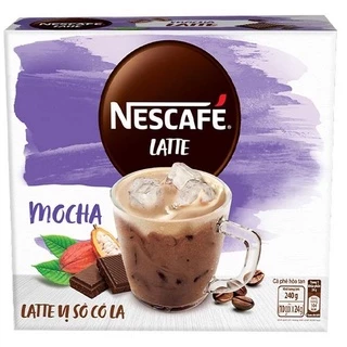 [TẾT SÔ CÔ LA] DATE Cà Phê Hòa Tan Nescafé Latte Vị Sô Cô La (Hộp 10 Gói x 24g)